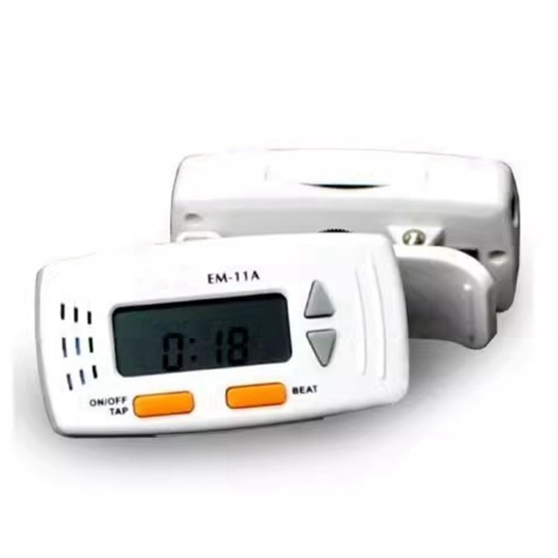 Em-11 Clip-on Guitar Metronome có chức năng đồng hồ Metronome điện tử Mini cho đàn Guitar, Phụ kiện đàn Guitar di động