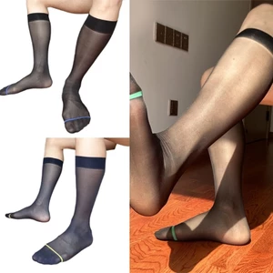 Exhila Cổ Điển Nam Đầm Tất Thoáng Khí Co Giãn Sheer Vải Nylon Công Sở Trang Trọng Phù Hợp Với Tất Cho Văn Phòng Profe