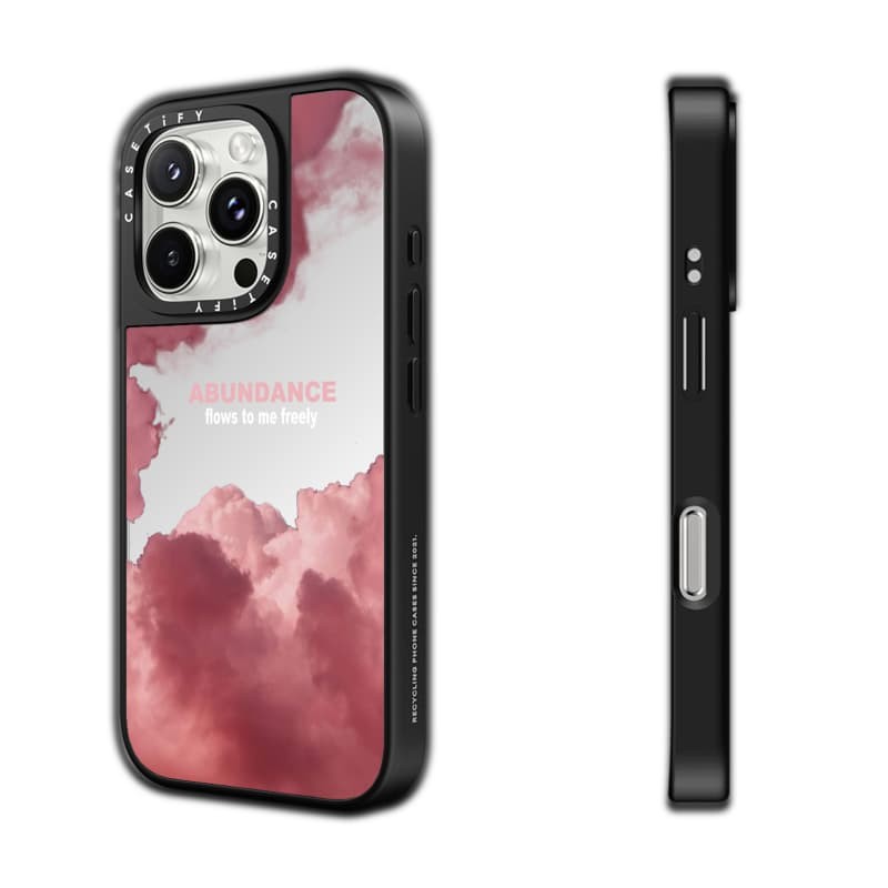 CASETiFY X Flows to me Ốp lưng tự do hút từ tính Vỏ iPhone Gương đen & bạc IPhone 16 15 14 13 12 Pro Max Plus Ốp lưng cứng có hộp khắc logo