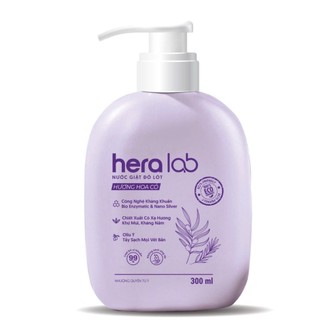 Nước giặt đồ lót cao cấp Heralab khử mùi , kháng nấm , tẩy sạch mọi vết bẩn - Hương Hoa Cỏ Chai 300ml