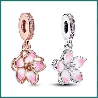 Hàng Spot [2024 Mới] Mặt dây chuyền Sakura DIY Sáng tạo Bạc 925