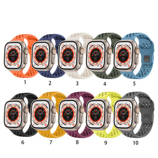 Dây Silicon Cho Apple Watch series 10 46mm 42mm 44mm 45mm 40mm 41mm Vòng Tay Thể Thao Mùa Hè iwatch Ultra 2 49mm