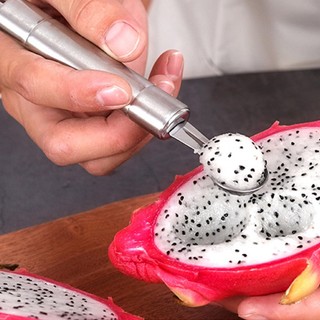 Thìa bi dưa trái cây hai mặt / Thìa đựng kem bằng thép không gỉ 304 cho dưa hấu Kem trái cây Sorbet Thịt viên antirtvn