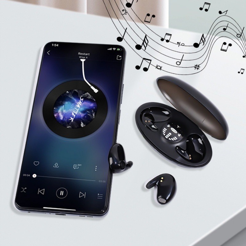 Tai Nghe Nhét Trong 5.3 Ẩn Chống Thấm Nước IPX5 Không Dây Điều Khiển Cảm Ứng Tiếng Ồn 538 Bluetooth Màn Hình LED Kỹ