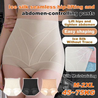 『 Brelira 』 Quần lót thạch lưng cao Ice Silk Kiểm soát bụng liền mạch Nâng mông Thoáng khí Slim Body Shaper / Corset / Quần lót
