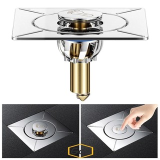 Gail Ép-Loại Thoát Sàn, Loại Bàn Đạp Vuông Tắm Chân Thoát Nước, Hữu Ích Bật Lên Bounce Thép Không Gỉ Chống Mùi Thoát Nước Sàn Mouned Lọc