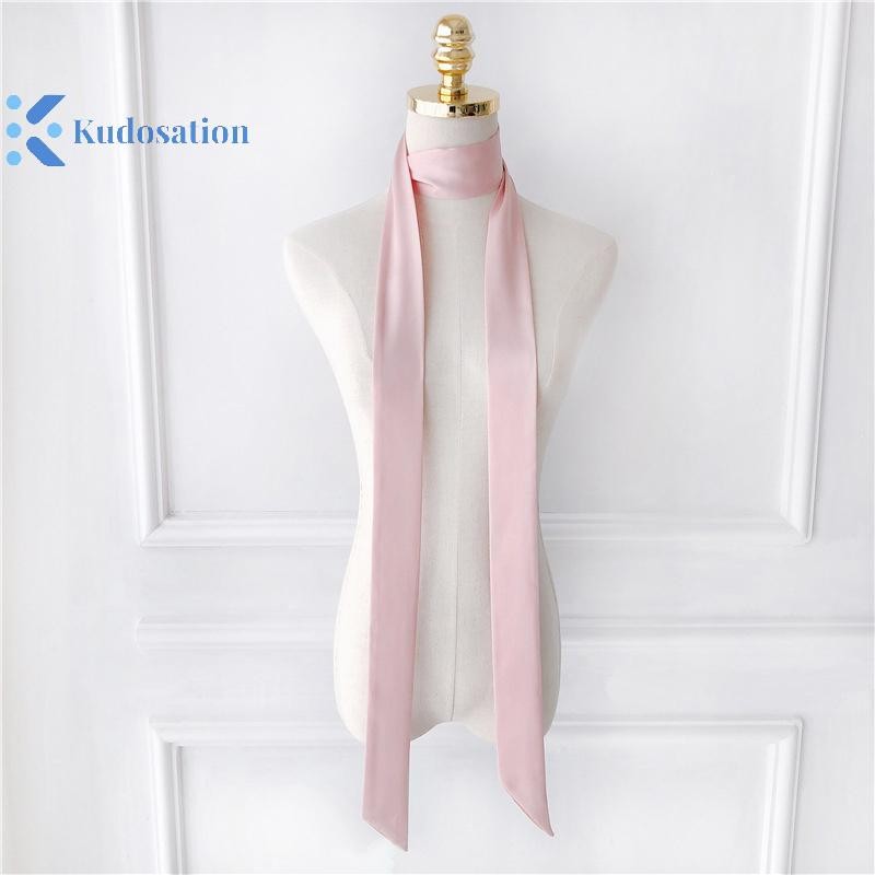 Kudosation 5x200cm Satin Silk N Khăn quàng cổ Khăn quàng cổ Cổ Chắc Chắn Khăn lụa Dài Khăn mỏng Cổ Tóc Túi Ruy Băng s DIY
