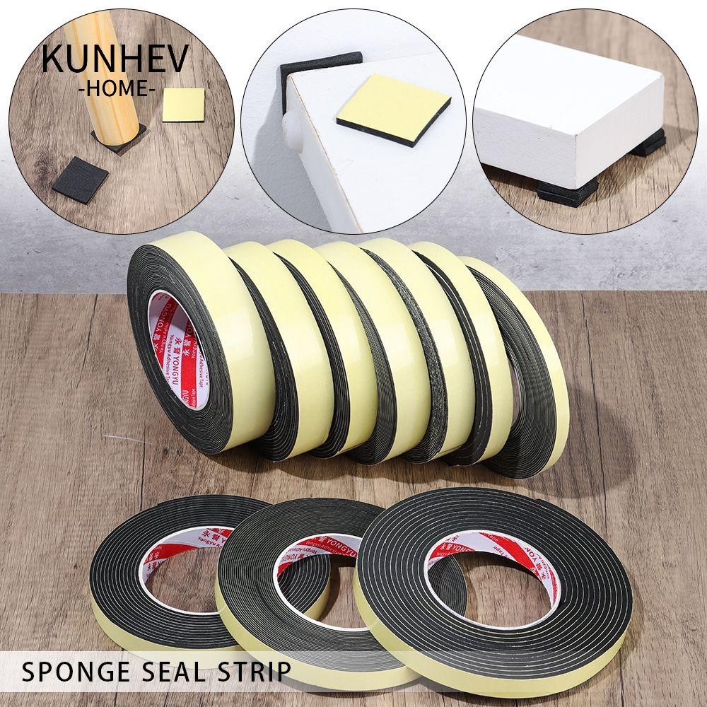 Kunhev 1 Cái Phần Cứng Dính Một Mặt Cải Thiện Nhà Cửa Chống Thấm Nước Thời Tiết Tước Cửa Sổ Dải Cao Su Băng