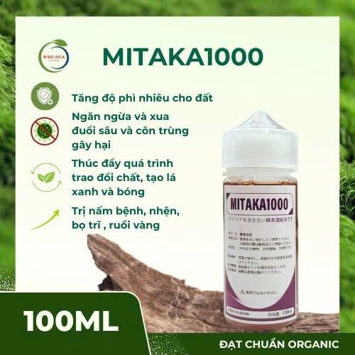 MITAKA1000 100ml – Enzyme Nhật xua đuổi sâu bệnh, tăng độ phì đất cho cây ăn trái & hoa màu