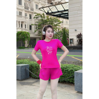 Bộ thể thao BC09 tập erobic, gym , chạy bộ , đánh bóng .... áo thun + quần gió 2 lớp