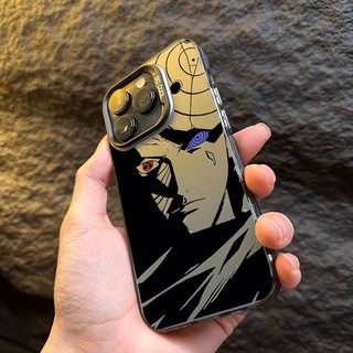 Ốp Lưng Anime NARUTO Cho IPhone 16 15 14 13 12 11 Pro XS Max 16E X 7 8 Plus SE 2022 Vỏ Đau Uchiha Obito Laser IMD Thiết Kế Mới Nhật Bản Dễ Thương Phổ Biến Vỏ Sang Trọng