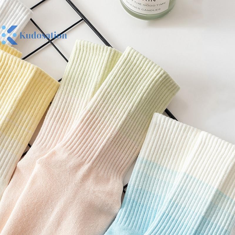 Kudosation Tất Tập Yoga Giữa Ống Chải Cotton Chống Trơn Trượt Sàn Silicon Thể Dục Lati Nữ Thể Dục Nhảy Tất Thể Thao