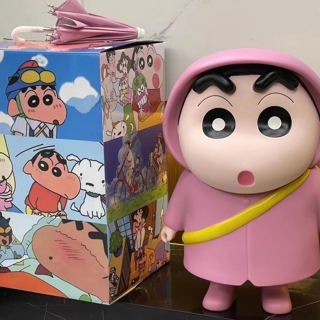 Crayon Shin-Chan 1: 1 Hình Áo Mưa Shin-Chan Series Hoang Dã Shinnosuke Hợp Thời Trang Chơi Quà Tặng Anime Đồ Trang Trí Lớn