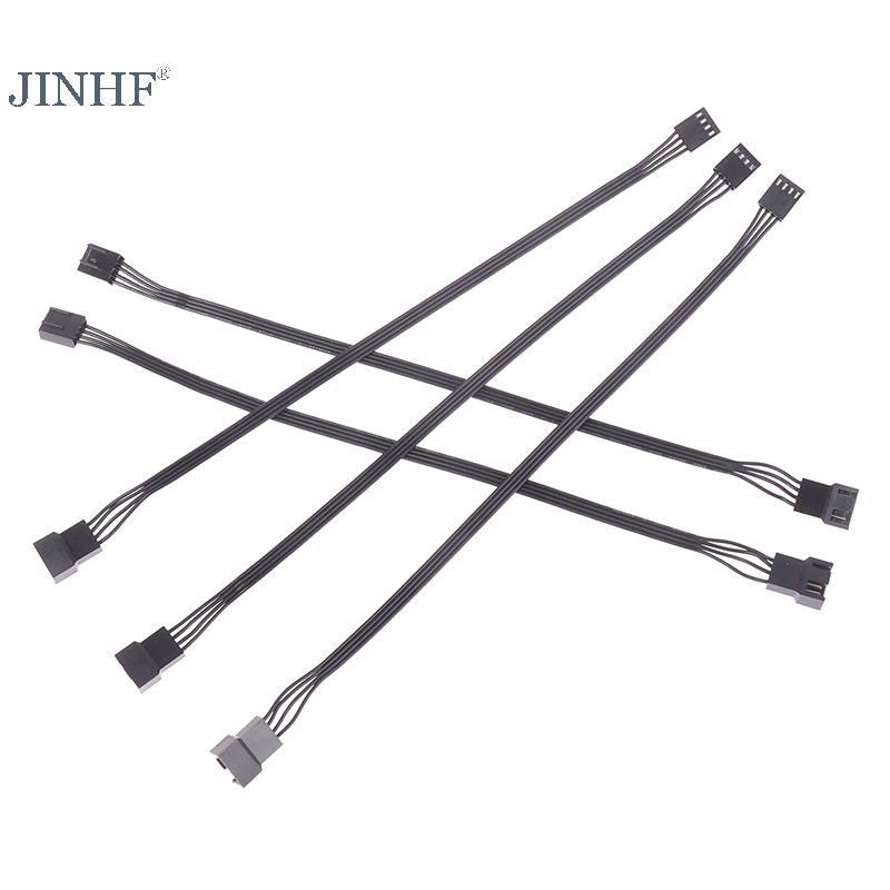 Jinhf 5 CÁI 4Pin PWM Quạt CPU Dây Kết Nối Adapter Quạt Máy Tính Nối Dài Cáp Nguồn Phụ Kiện Thay Thế 24AWG HOT