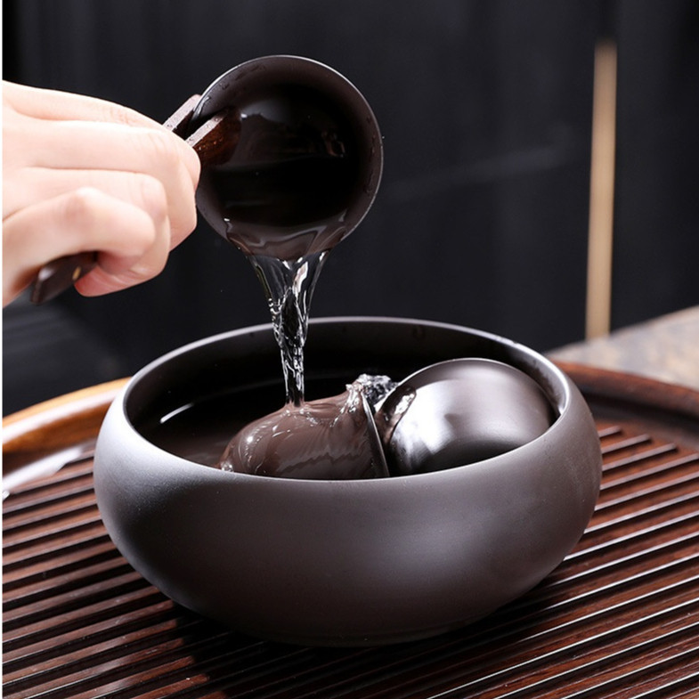 Ang rửa chén, Chậu rửa, Bát rửa dụng cụ trà đạo bằng gốm dung tích 700 ml