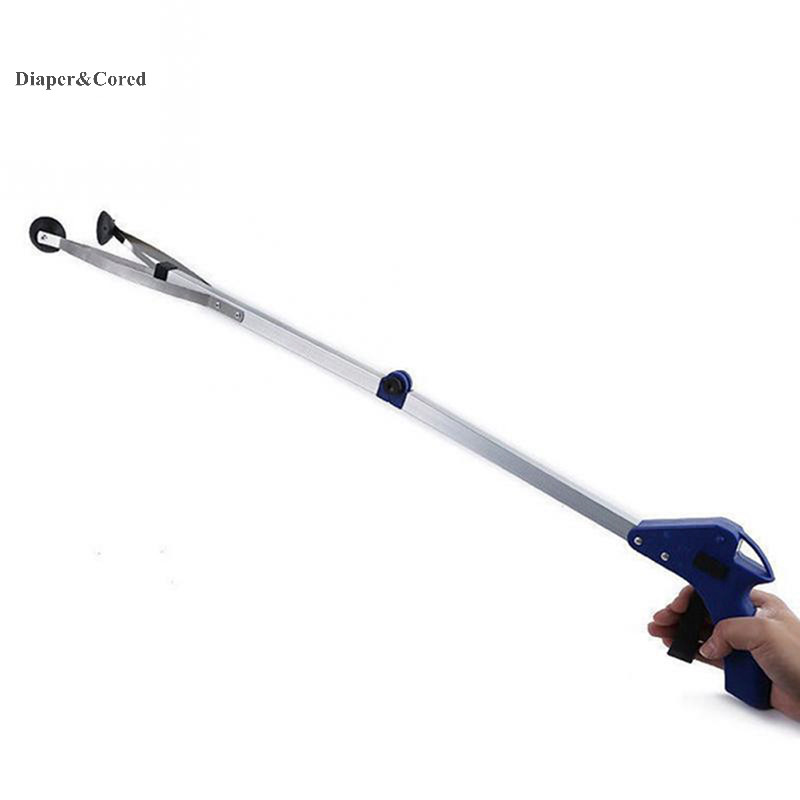 Diaper & CORED 83cm Kẹp Thùng Rác Dài Có Thể Gập Lại Lấy Dụng Cụ Cầm Cong Pickup Graber Dụng Cụ YTH