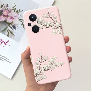 Oppo Reno7 Z 5G / Reno8 Z 5G Vỏ Điện Thoại Họa Tiết Bướm Hoa Đẹp Reno 7Z 8Z 5G CPH2343 Ốp Silicon Mềm Màu Kẹo