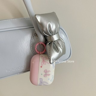 Ốp Lưng Cho AirPods 1 2 3 AirPodsPro Pro2 Apple Tai Nghe Không Dây Bảo Vệ Nhiều Màu Sắc Nơ Hồng Xanh Xanh