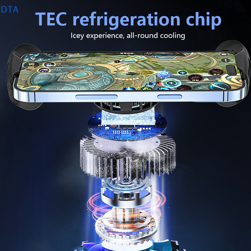 DTA Điện Thoại Di Động Làm Mát Tay Cầm Chơi Game Bán Dẫn Cho Android Bộ Điều Khiển Trò Chơi Phụ Kiện Type-C Tiếng Ồn Thấp Tay Cầm Điện Thoại PO