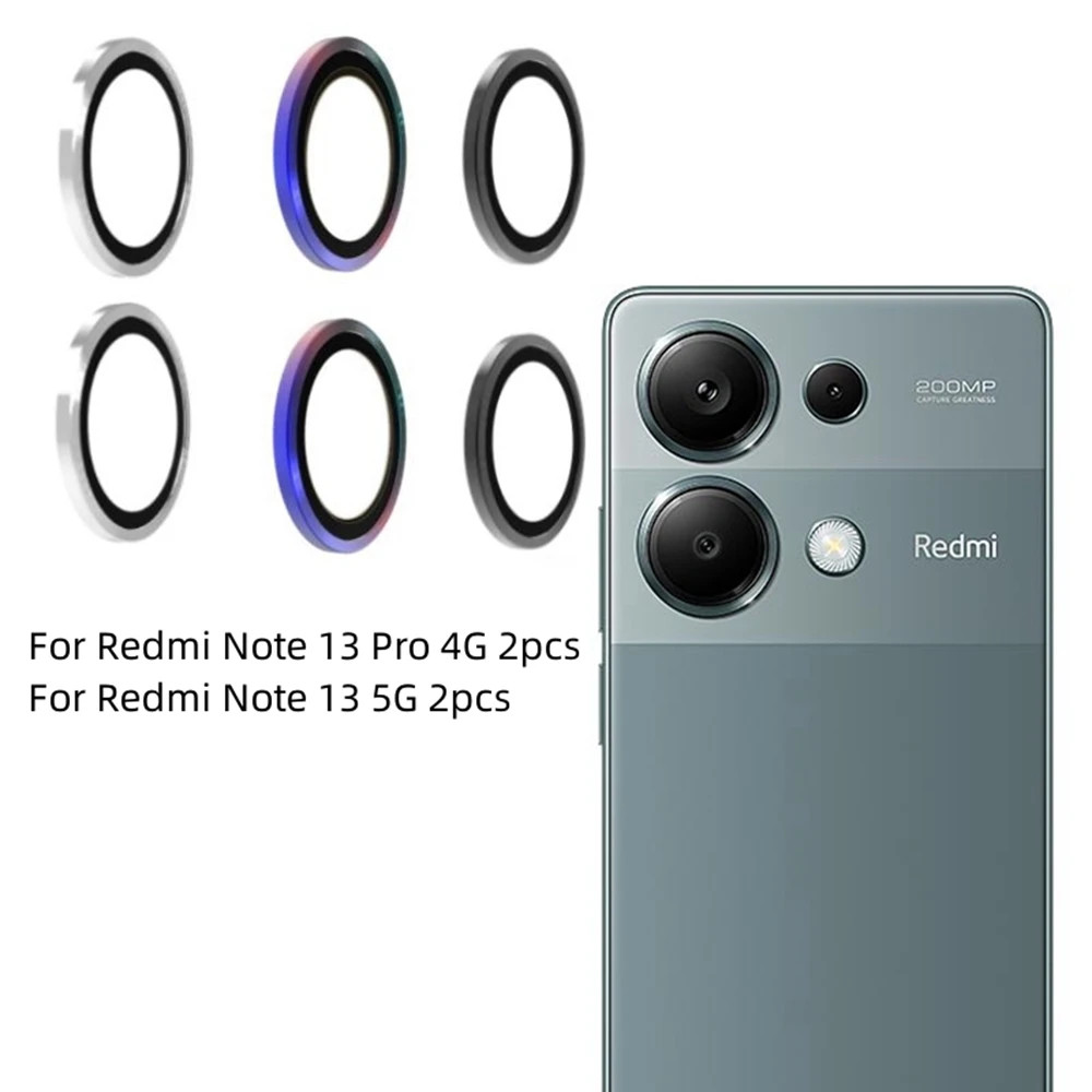 Redmi Note13 Note13Pro Note13Plus Kính cường lực ống kính máy ảnh kim loại chất lượng cao cho Redmi Note 13 Pro Plus 4G 5G Chống vân tay Chống trầy xước Mặt sau điện thoại Bảo vệ ống kính