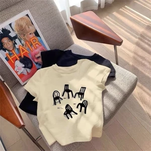 Milyfashion Áo Thun Mỹ Ngắn Tay Nữ Niche Thiết Kế Thường Ngày Ngọt Ngào Nhỏ Slim-fit Phong Cách Mới Cao Cấp Hàng Đầu Nữ