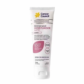 Cancer Council Face Day Wear Moisturiser Matte SPF50+ Light Tint 75mL