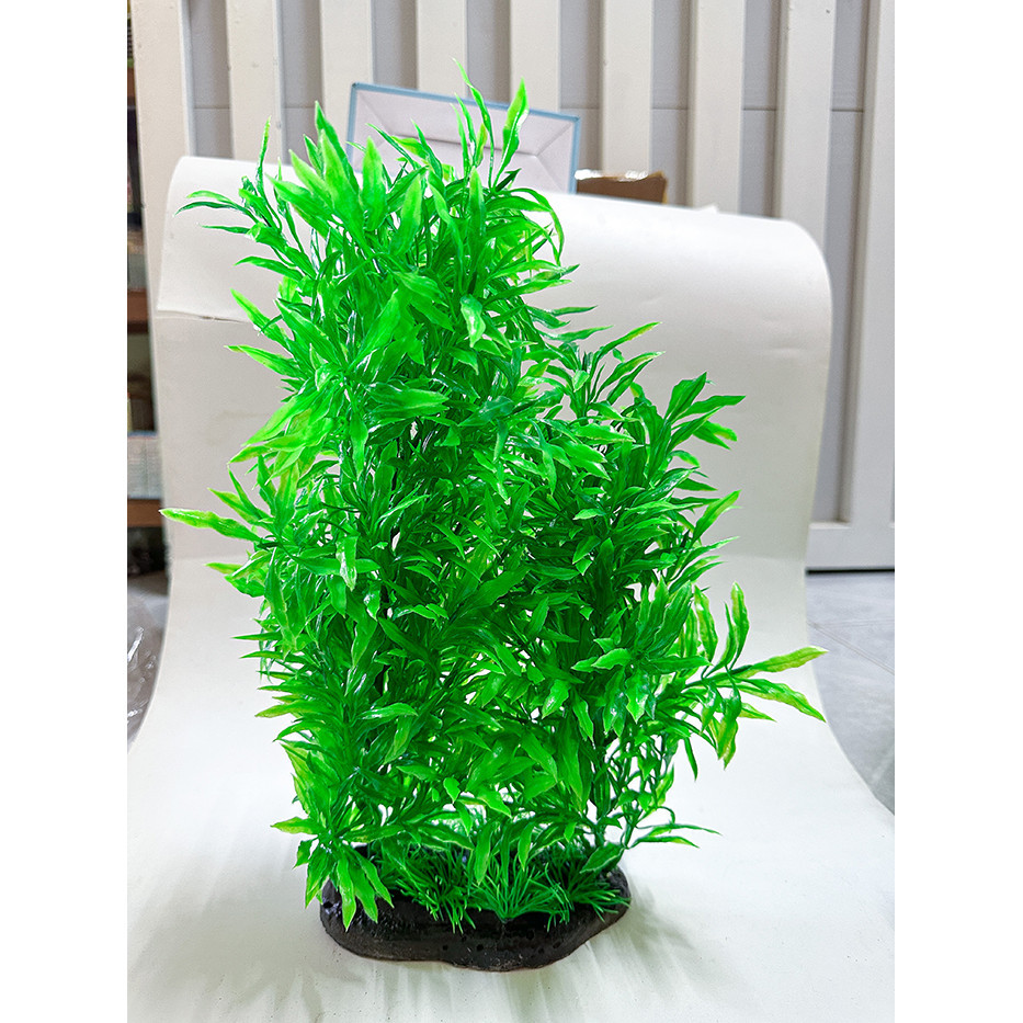 Bụi Rong Giả Đủ Màu Trang Trí Bể Cá Cảnh Cao 34cm (Mẫu Ngẫu Nhiên)