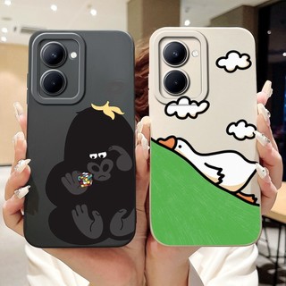 Dành Cho Realme C33 C35 2023 Ốp Lưng Thạch Hoạt Hình Thỏ Gấu Trúc Đáng Yêu RealmeC33 C 33 C35 4G RMX3511 RMX3624 RMX3627 Vỏ Điện Thoại Chống Sốc Bảo Vệ Ống Kính