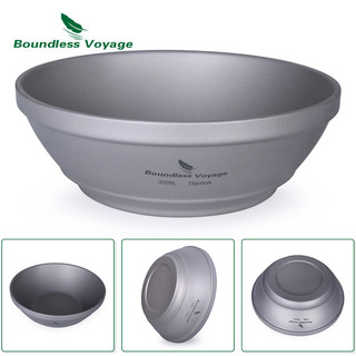 Boundless Voyage 300ml Đôi Tường Bát Cắm Trại Bát Titan Cơm Súp Cốc Ngoài Trời Nhẹ Durabe Di Động Bộ Đồ Ăn
