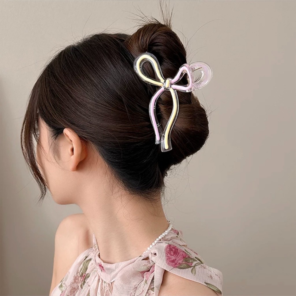 Product image Kẹp tóc hình nơ bươm bướm LAGU kẹp càng cua đẹp cho nữnhiều màu phong cách Hàn Quốc cặp búi tóc cute 1