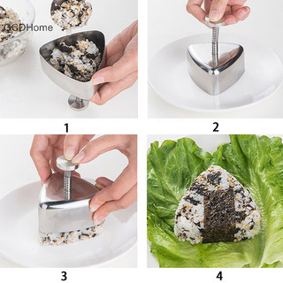 Gcdhome Tam Giác Onigiri Khuôn Thép Không Gỉ 304 Khuôn Chống Dính Khuôn Cơm Tam Giác Khuôn Sushi DIY Dụng Cụ Di Động Onigiri Khuôn Cơm Khuôn Nóng
