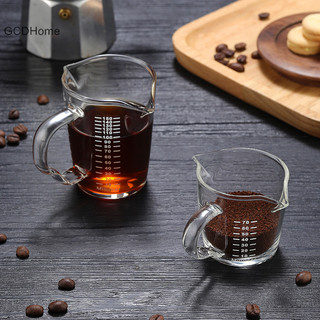 Gcdhome 70 / 150ML Chiều Rộng Cốc Sữa Thủy Tinh Có Cân Chịu Nhiệt Ly Đo Jigger Cho Cà Phê Espresso Hai Miệng Ounce Cup HOT