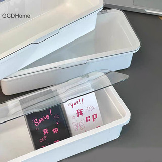 Gcdhome Flip-top Hộp lưu trữ trong suốt Hộp đựng thẻ nhỏ Hộp đựng thẻ dung lượng lớn Hộp lưu trữ trò chơi Hộp đựng thẻ HOT