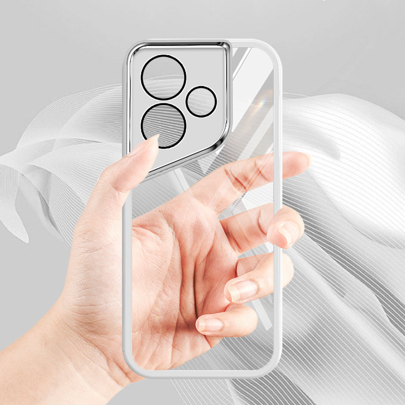 Ốp điện thoại trong suốt màu siêu mỏng YBD cho Infinix ITEL A70 A80 A665L Hot 30i Hot 30 Play NFC X669 X669C X669D X6735B X6831 X6832 Vỏ silicon mềm trong suốt thời trang nữ tính