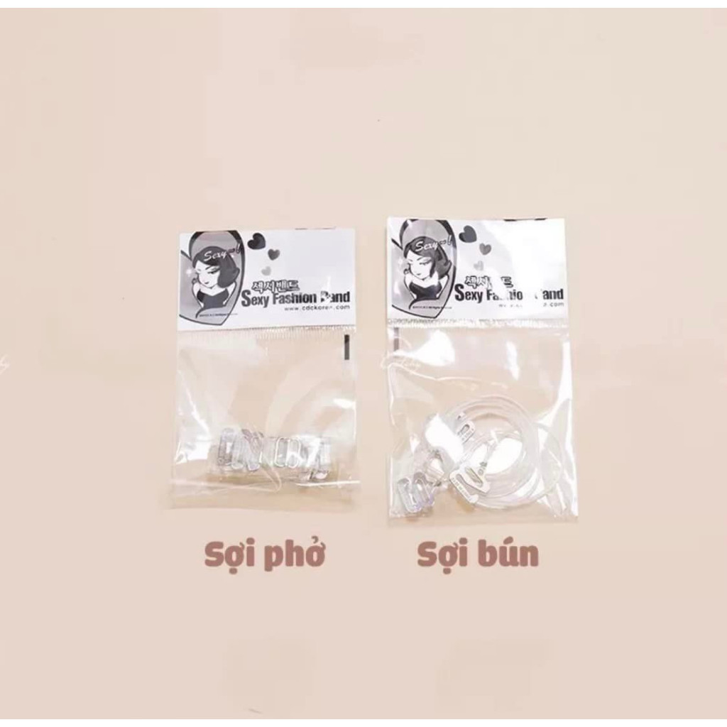 Dây áo ngực trong suốt dạng sợi phở ,dây áo lót bản dẹp siêu dai 2 sợi/cặp [95's House]