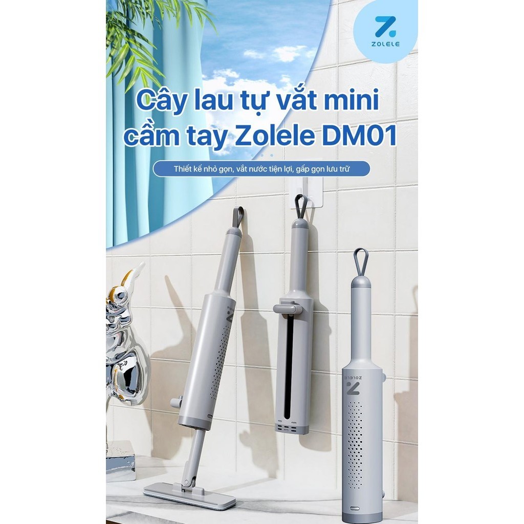 Mô tả Bông lau thay thế Zolele size 16x4 cây lau tự vắt mini cầm tay DM01 - 1