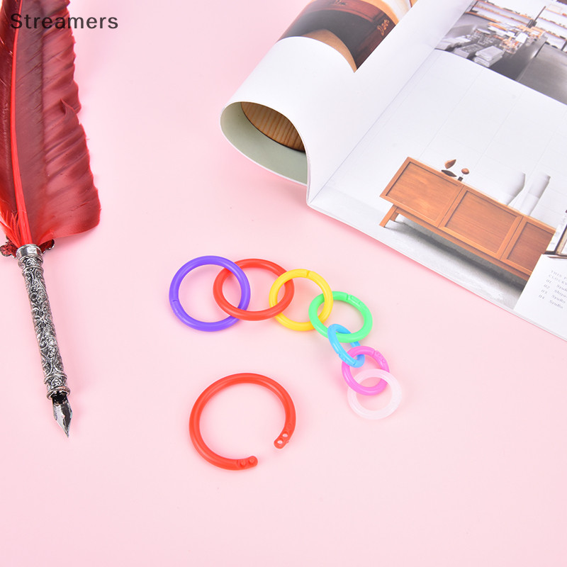 {RUA} 25 Cái Chất Kết Dính Vòng Nhựa DIY Album Lá Rời Sách Vòng Mở Ràng Buộc Cung Cấp Mới