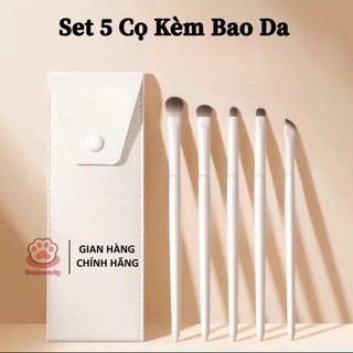 Set 15 Cọ Kèm Bao Da Trang Điểm