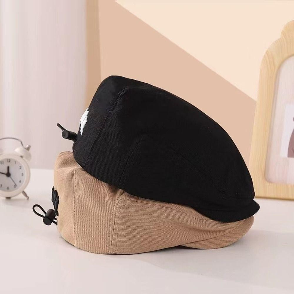 Mũ nồi DUSKGLOW, Mũ lưỡi vịt Denim cổ điển thoáng khí, Mũ lưỡi Cotton có dây rút có thể điều chỉnh màu trơn cho trẻ em