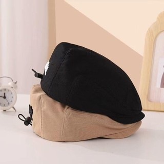 Mũ nồi MODOMINO, Mũ lưỡi vịt có thể điều chỉnh dây rút Denim cổ điển, Mũ lưỡi trai Cotton thêu chữ trơn màu trơn cho trẻ em