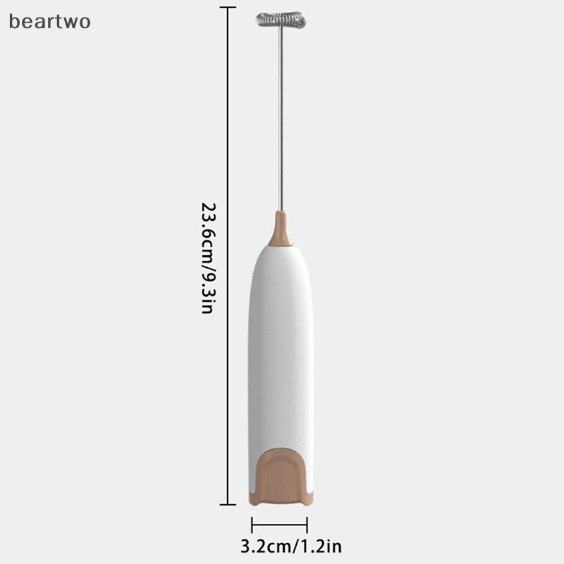 < Beartwo > Máy tạo bọt sữa điện Đồ uống nhà bếp Máy tạo bọt Máy đánh trứng Máy đánh trứng Đẹp
