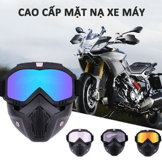 Mặt Nạ Beon kèm kính dùng cho Mũ bảo hiểm 3/4,Mặt Nạ Mũ Bảo Hiểm Thể Thao Dành Cho Xe Địa Hình Gió Bụi Và Chống Nước