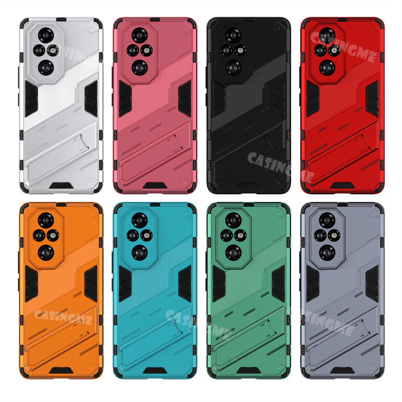 Ốp điện thoại chống sốc Honor 200 Pro 5G 2024, vỏ 3D Armor kèm giá đỡ đứng, bảo vệ cứng