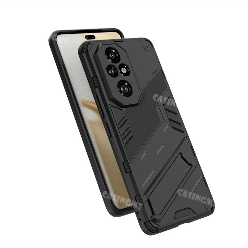 Ốp điện thoại chống sốc Honor 200 Pro 5G 2024, vỏ 3D Armor kèm giá đỡ đứng, bảo vệ cứng