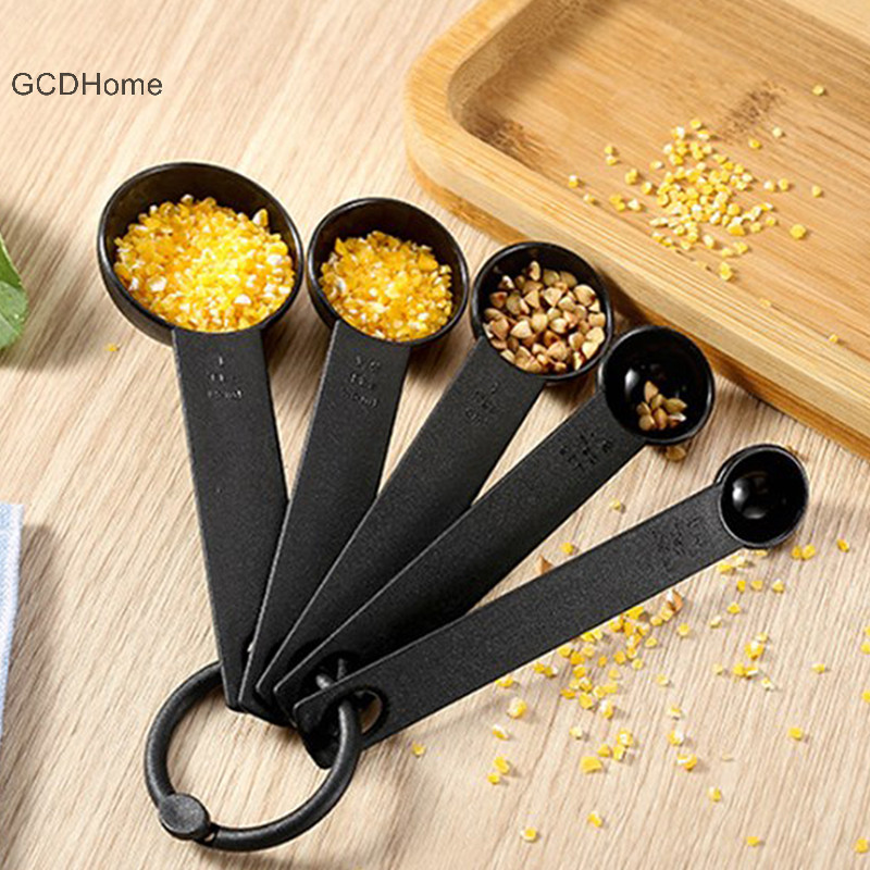 Gcdhome 5 Cái Sáng Tạo Dụng Cụ Đo Nhà Bếp Thìa Đo Muỗng Trà Đường Muỗng Bánh Nướng Bột Cốc Đo Thìa Nhà Bếp HOT