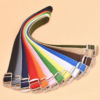 14-22mm NATO Dây Đeo Đồng Hồ Dệt Perlon Nylon Zulu Dây Đeo Đồng Hồ Vải Mềm Vòng Tay Bạc Đen Khóa Thép Dây Đeo Đồng Hồ 16mm 18mm 20mm 22mm Nam Nữ
