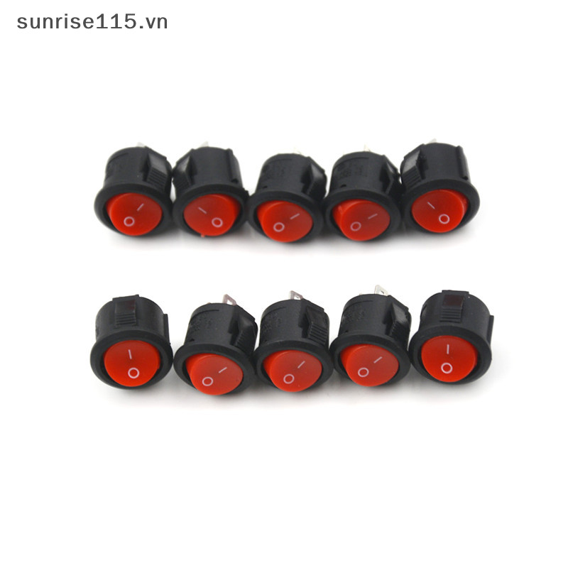 Srvn 10 Chiếc Thuyền Tròn Rocker Đường Kính 16mm 2 Pin ON-OFF Rocker 3A / 250V.