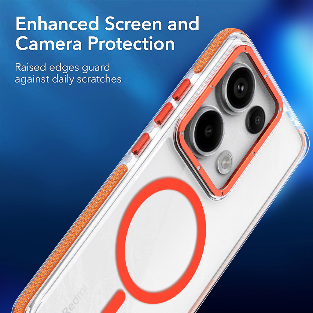 Ốp Điện Thoại Acrylic Cho Redmi 15C 14C Note 15 14 13 Pro 4G 13 Pro 5G xiaomi 14T 15T PRO Màn Hình Và Bảo Vệ Camera Chống Sốc Từ Tính Chống Trơn Trượt Chống Đập Vỏ Điện Thoại