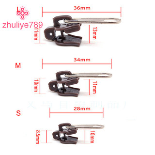 < zhuliye789 > 6 chiếc Dây Kéo Đa Năng Sửa Chữa Dây Kéo Bộ Dụng Cụ Sửa Chữa Thay Thế Khóa Kéo Thanh Trượt Cho DIY May