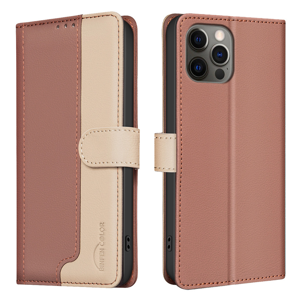Dành Cho iPhone 16e 16 15 14 Plus 13 12 11 Pro Max XR Màu Ghép Da PU Flip Cover Ví Từ Tính Có Khe Cắm Thẻ Giá Đỡ TPU Mềm Ốp Lưng Điện Thoại Di Động